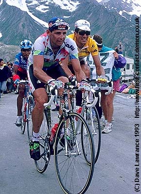 Tony Riding the Marshall Wall With Miguel Indurain
